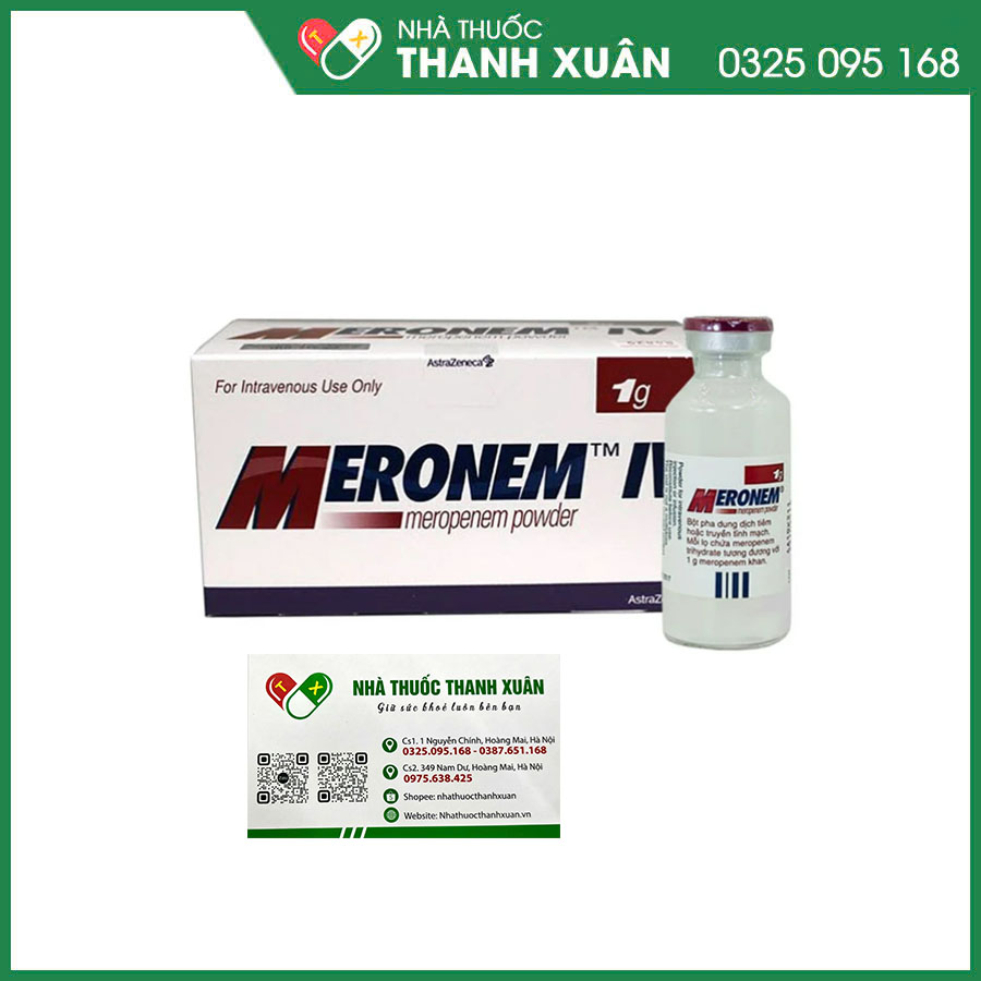 Meronem 1g thuốc kháng sinh điều trị nhiễm khuẩn