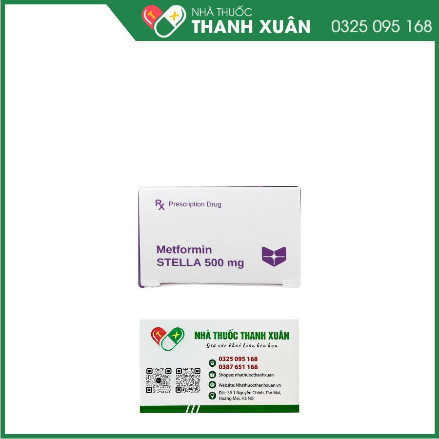 Viên nén Metformin Stella 500mg điều trị bệnh đái tháo đường týp 2