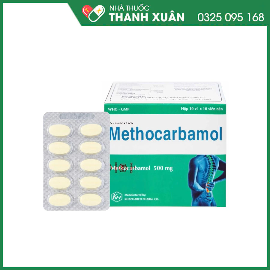 Methocarbamol 500mg thuốc điều trị ngắn hạn các cơn đau và co thắt cơ