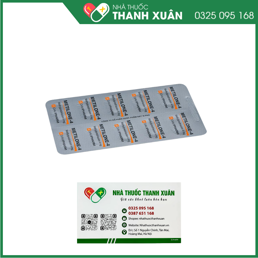 Thuốc Metilone-4 chống viêm và giảm miễn dịch của glucocorticoid