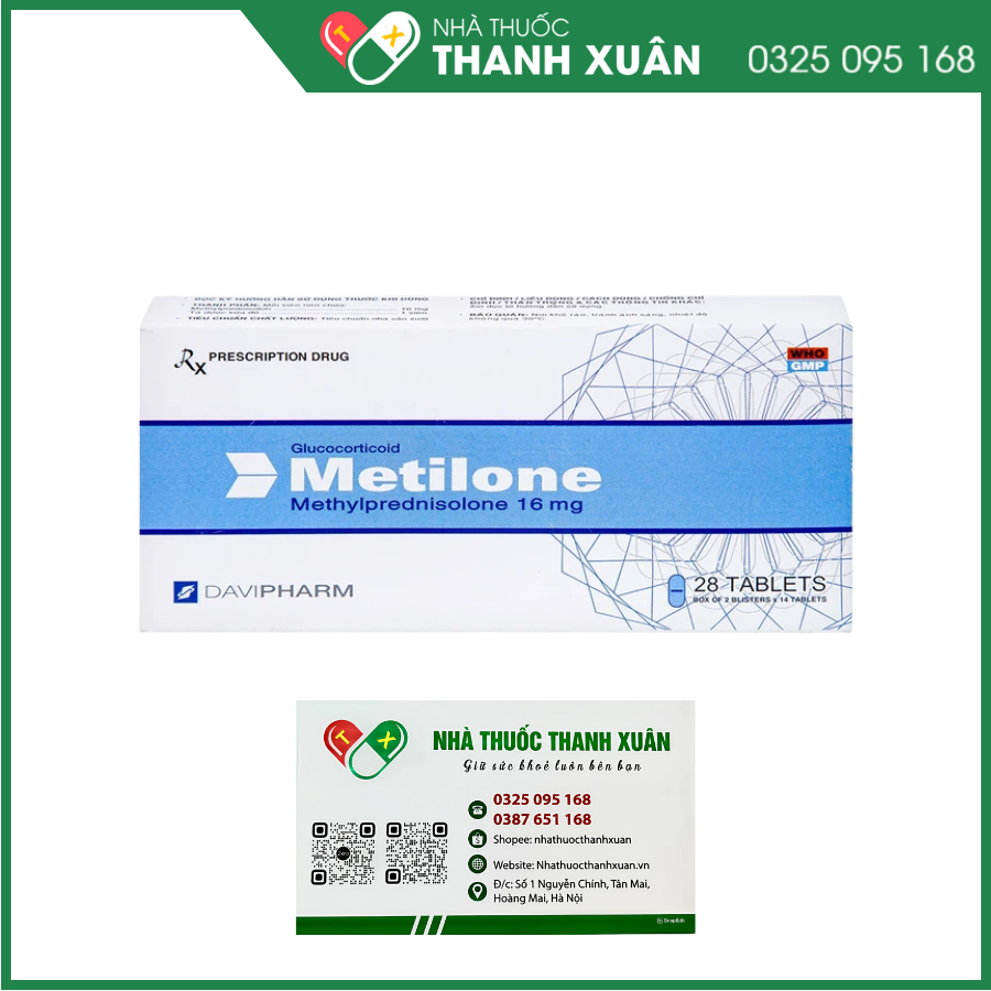 Thuốc Metilone chống viêm và giảm miễn dịch của glucocorticoid