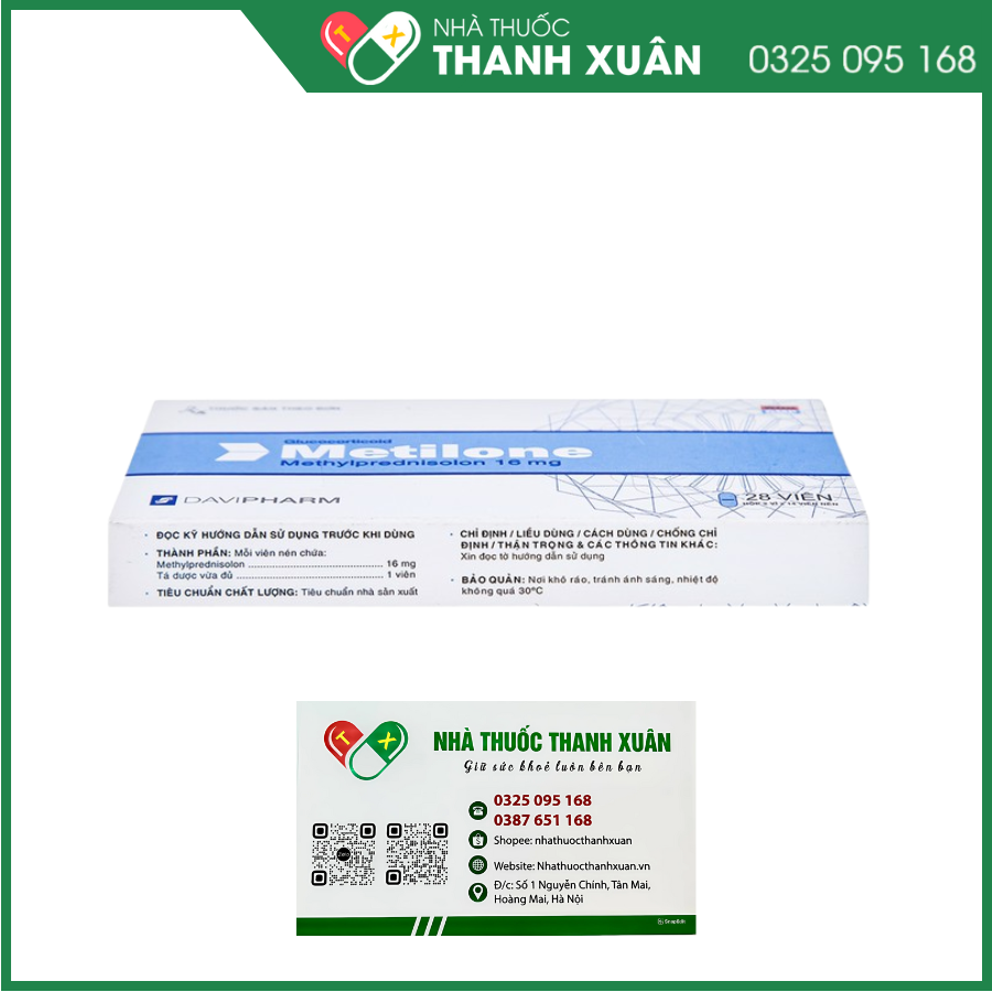 Thuốc Metilone chống viêm và giảm miễn dịch của glucocorticoid