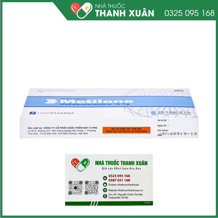 Thuốc Metilone chống viêm và giảm miễn dịch của glucocorticoid