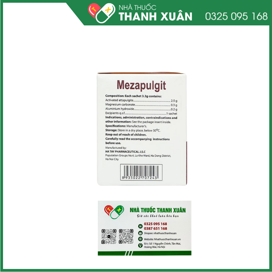 Mezapulgit điều trị các triệu chứng đau do bệnh lý thực quản - tá tràng, trào ngược dạ dày - thực quản