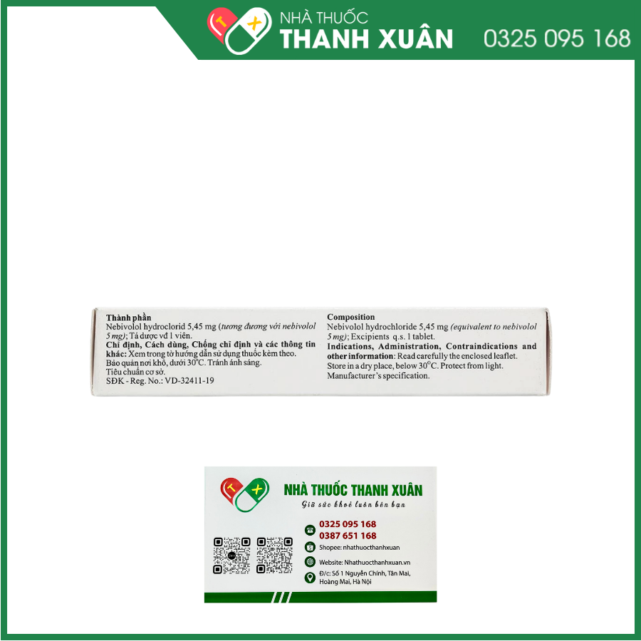 Mibelet 5mg điều trị tăng huyết áp vô căn, suy tim