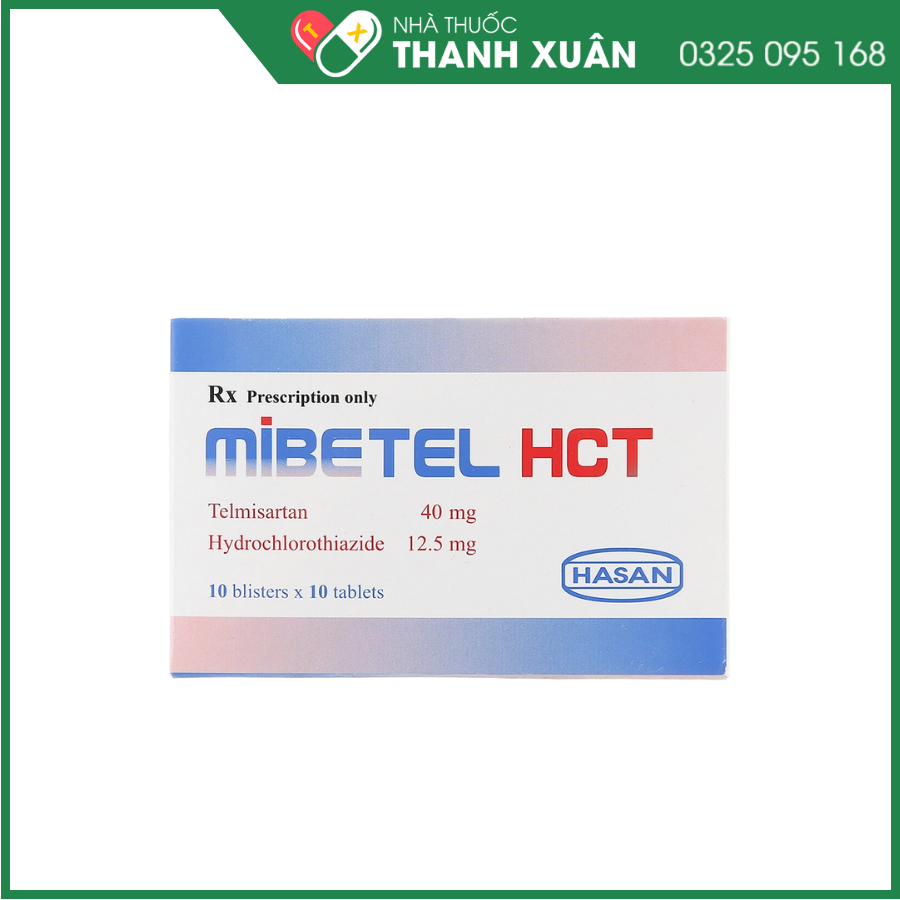 Thuốc Mibetel HCT 40/12.5 MG Hasan điều trị tăng huyết áp vô căn