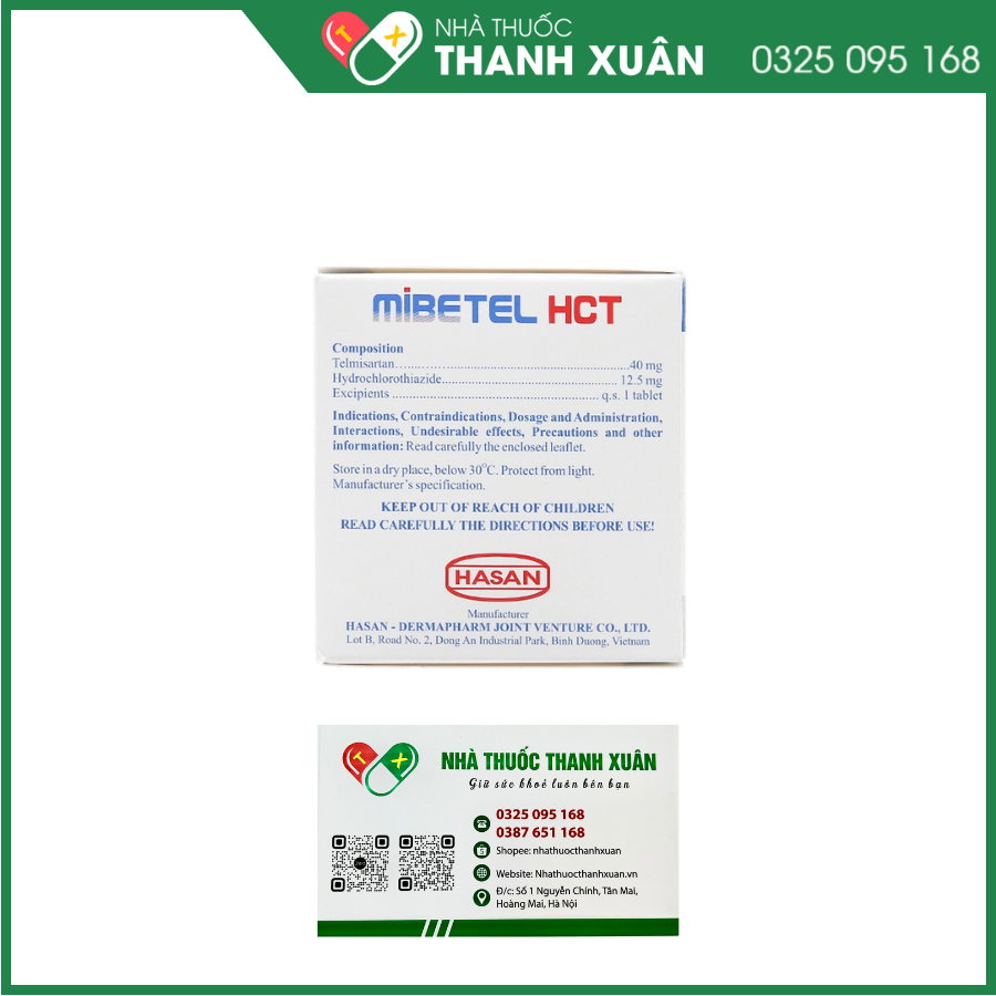 Thuốc Mibetel HCT 40/12.5 MG Hasan điều trị tăng huyết áp vô căn