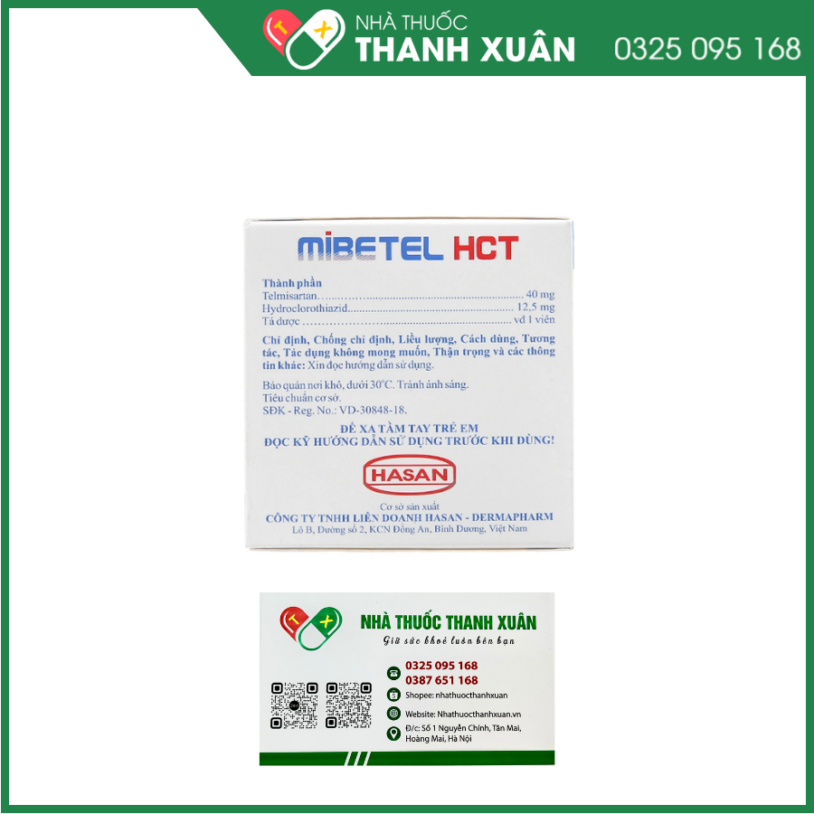 Thuốc Mibetel HCT 40/12.5 MG Hasan điều trị tăng huyết áp vô căn