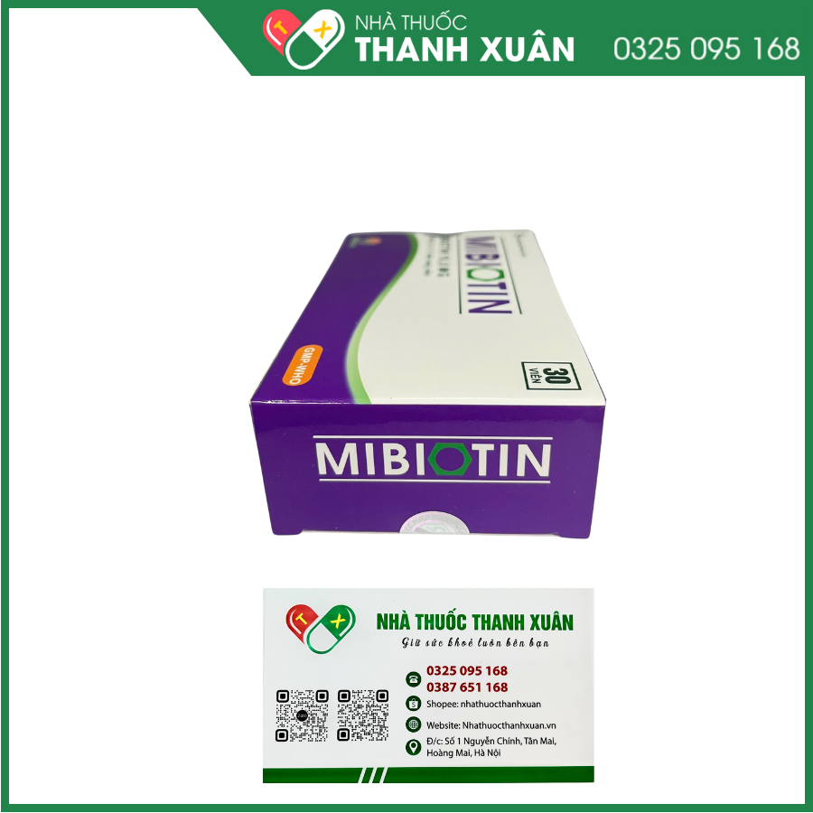 Mibiotin sử dụng trong trường hợp thiếu hụt biotin