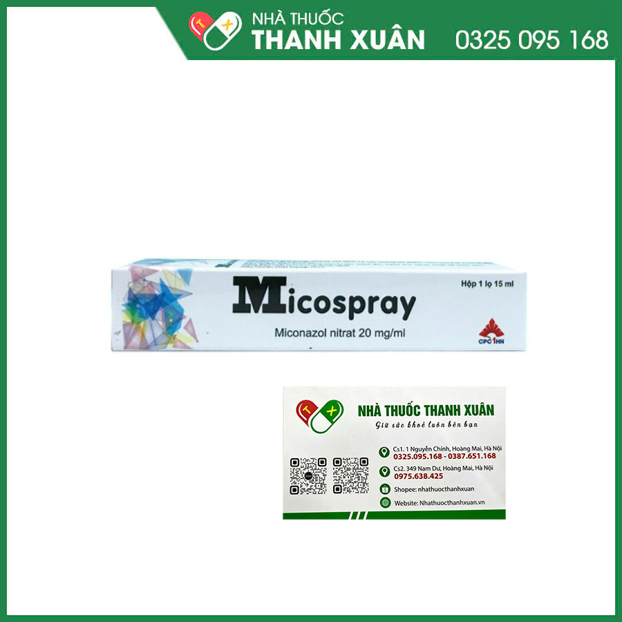 Micospray thuốc điều trị nấm âm đạo và điều trị nấm ngoài da