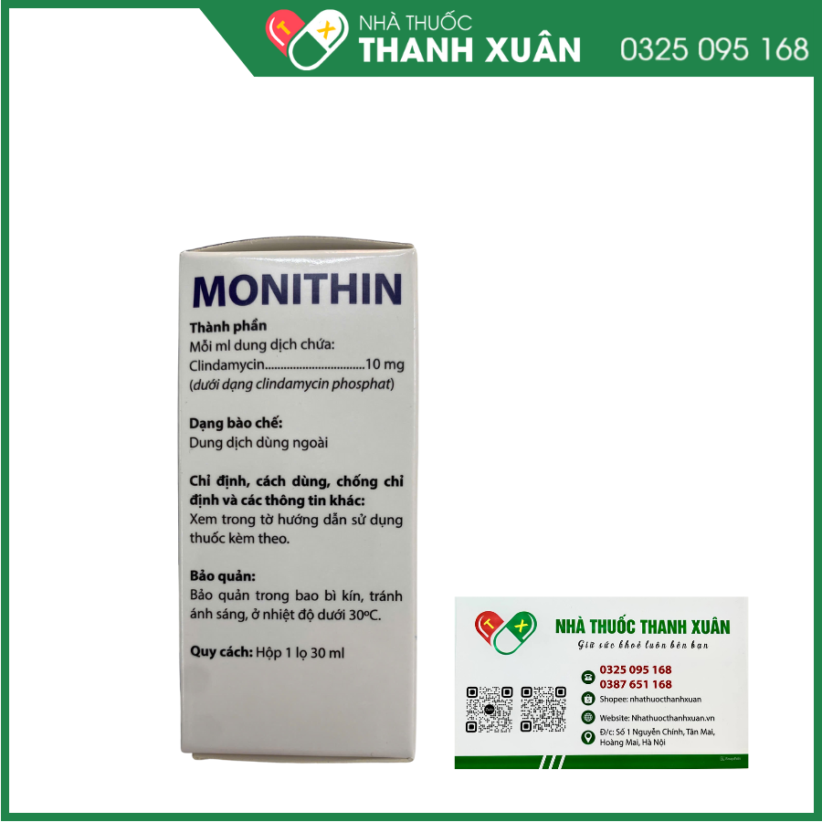 Monithin điều trị mụn trứng cá