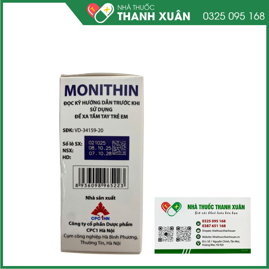 Monithin điều trị mụn trứng cá
