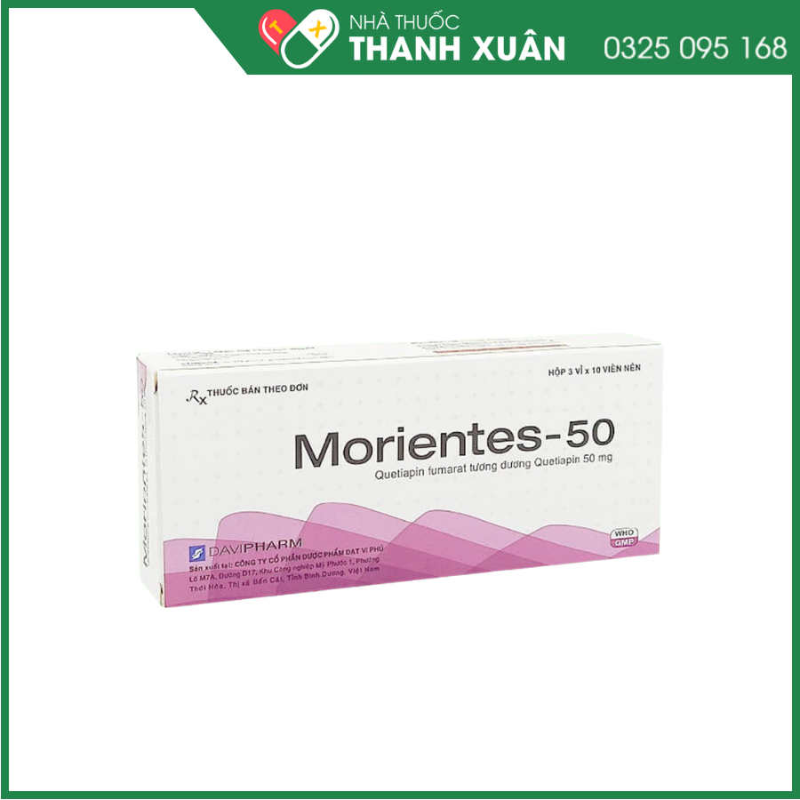 Morientes-50 điều trị tâm thần phân liệt, rối loạn lưỡng cực