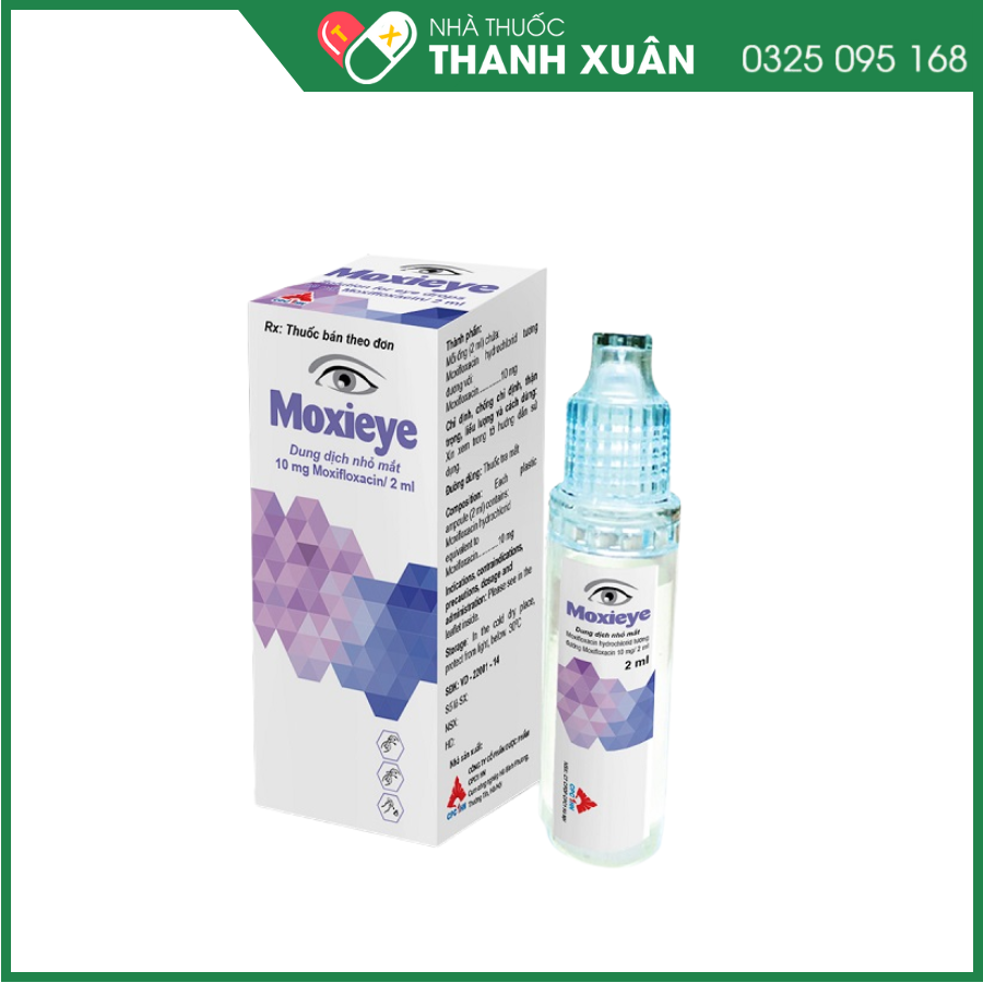 Dung dịch nhỏ mắt Moxieye điều trị nhiễm khuẩn mắt