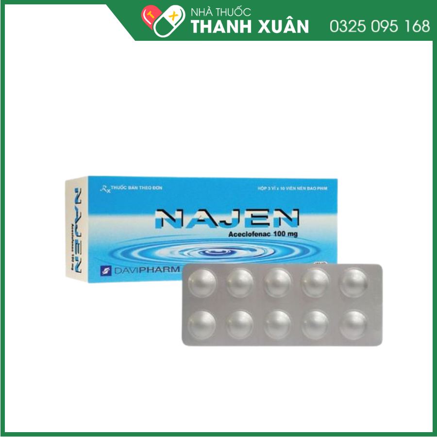 Najen giảm đau và kháng viêm trong viêm khớp