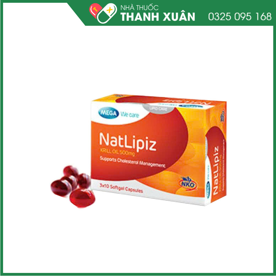 Natlipiz giúp giảm Cholesterol, bổ sung Omega, giảm nguy cơ xơ vữa động mạch
