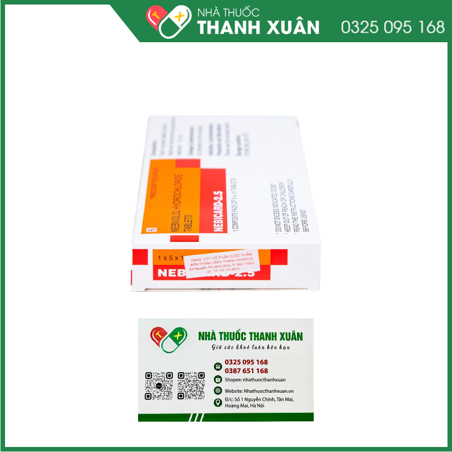 Nebicard-2.5 trị tăng huyết áp