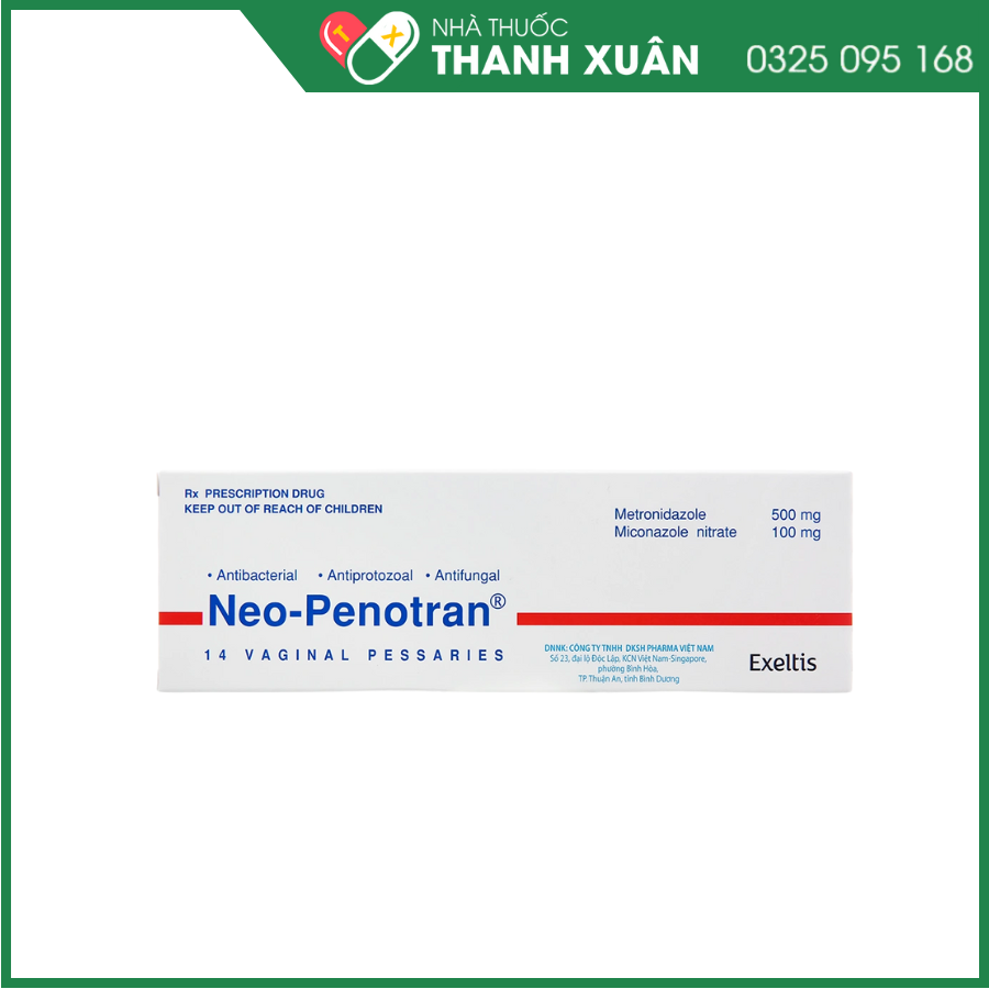 Viên đặt Neo-Penotran điều trị viêm âm đạo