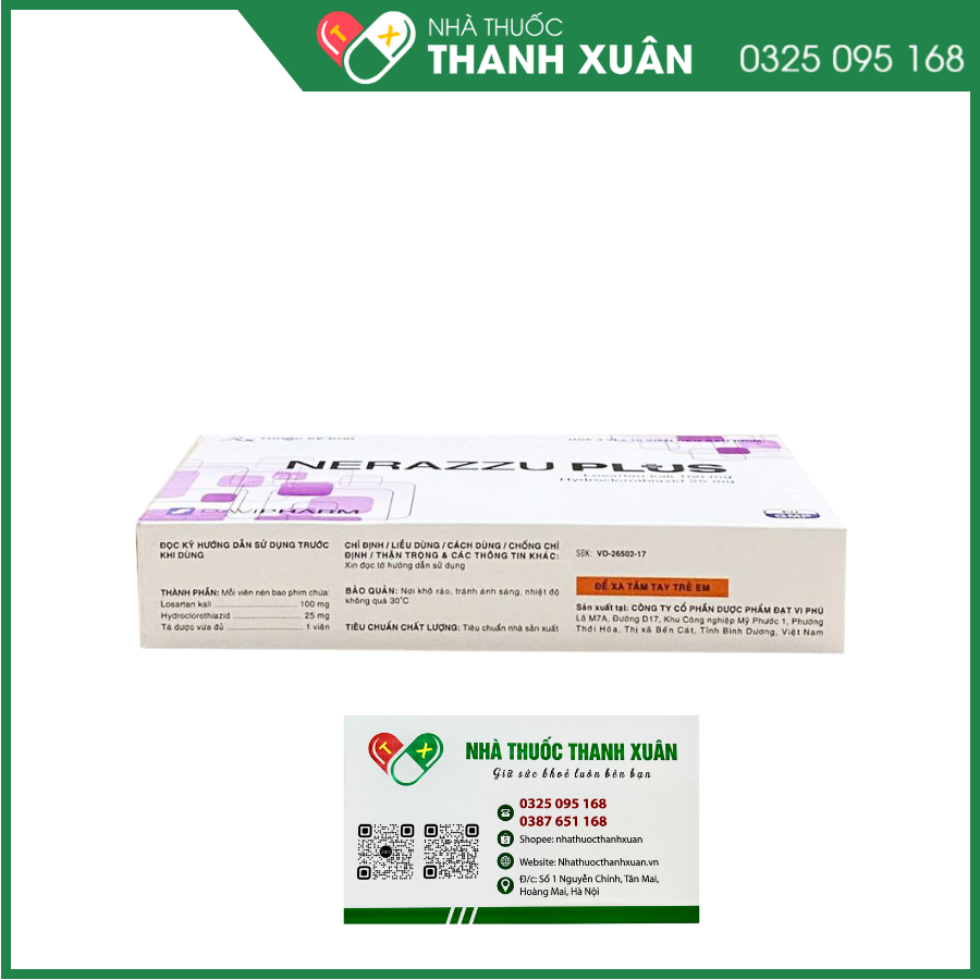 Thuốc Nerazzu-Plus điều trị tăng huyết áp