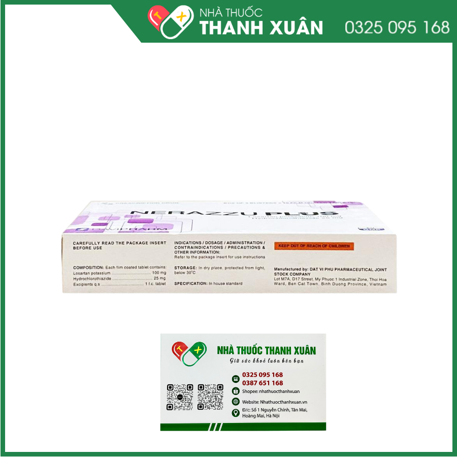 Thuốc Nerazzu-Plus điều trị tăng huyết áp