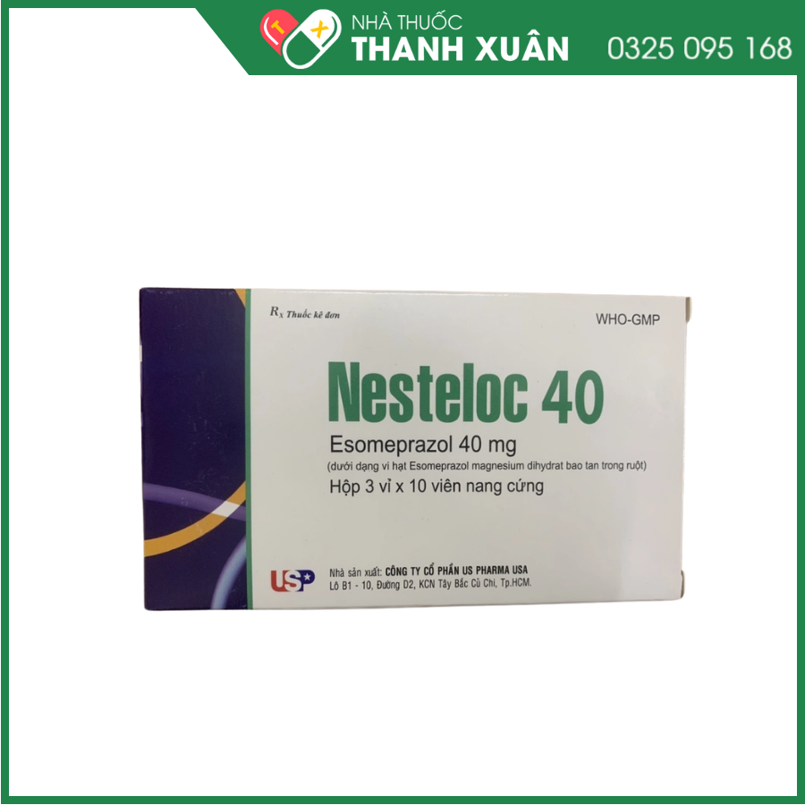 Nesteloc 40 thuốc điều trị trào ngược dạ dày - thực quản, loét dạ dày tá tràng