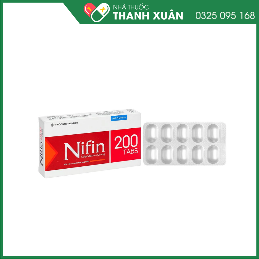 Thuốc Nifin 200 Tabs DHG điều trị nhiễm khuẩn