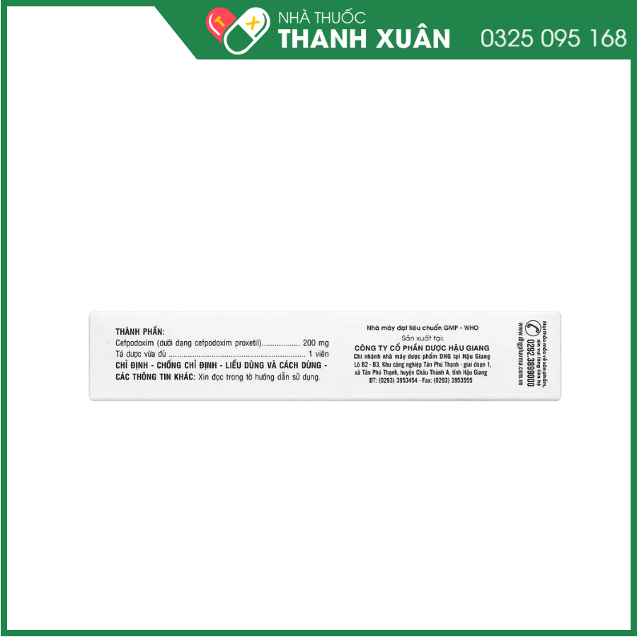 Thuốc Nifin 200 Tabs DHG điều trị nhiễm khuẩn