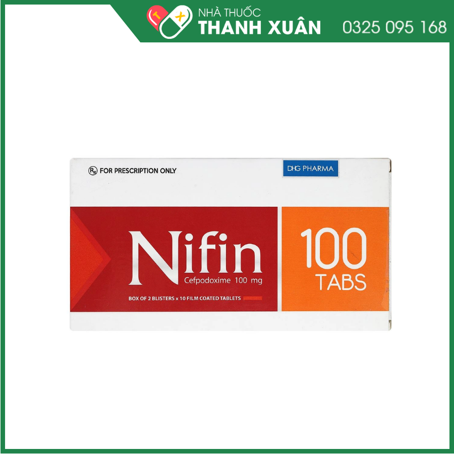 Nifin 100 Tabs điều trị nhiễm khuẩn