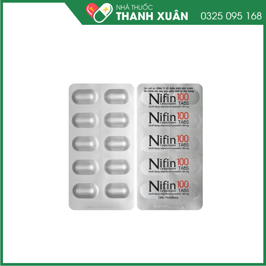 Nifin 100 Tabs điều trị nhiễm khuẩn