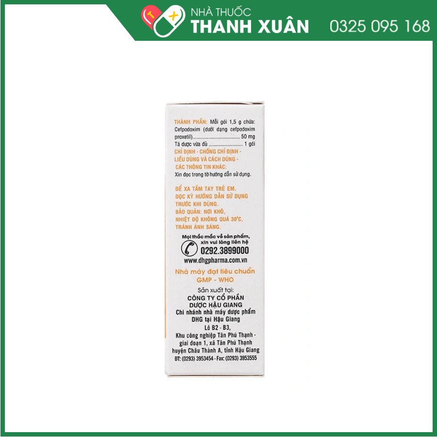 Cốm pha hỗn dịch uống Nifin 50 Kids trị nhiễm khuẩn