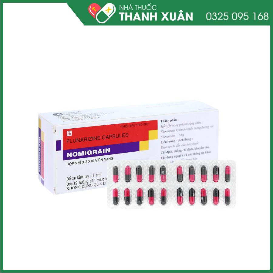 Nomigrain điều trị đau nửa đầu