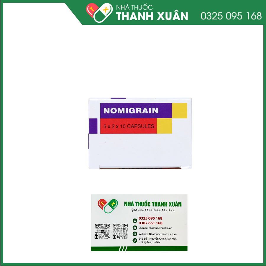 Nomigrain điều trị đau nửa đầu