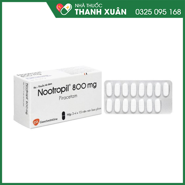 Nootropil 800mg trị chóng mặt, rung giật cơ, giảm trí nhớ