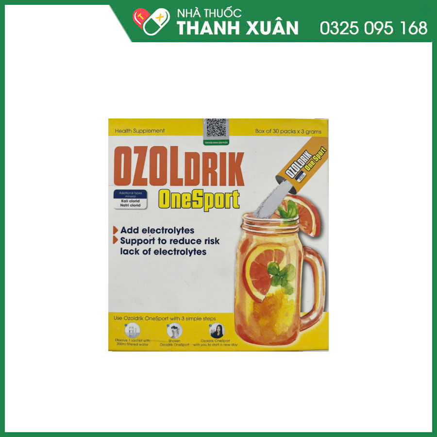 OZOLDRIK  giúp bổ sung chất điện giải cho cơ thể