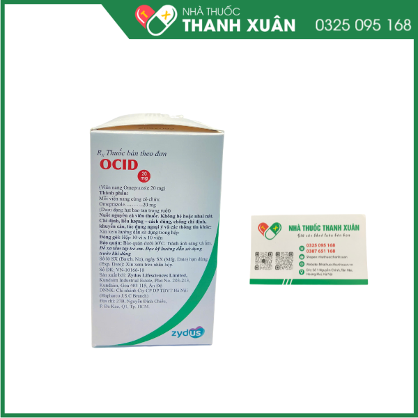 Thuốc Ocid 20mg Zydus điều trị loét tá tràng, loét dạ dày