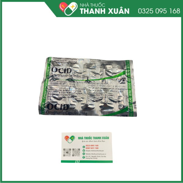 Thuốc Ocid 20mg Zydus điều trị loét tá tràng, loét dạ dày