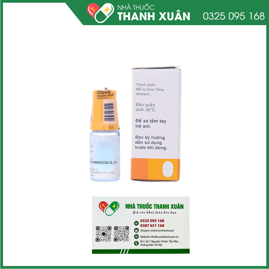 Dung dịch nhỏ mắt Oflovid 0.3% trị nhiễm khuẩn mắt