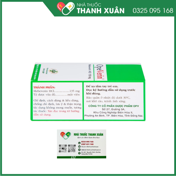 OpeVerin 135mg trị hội chứng ruột kích thích