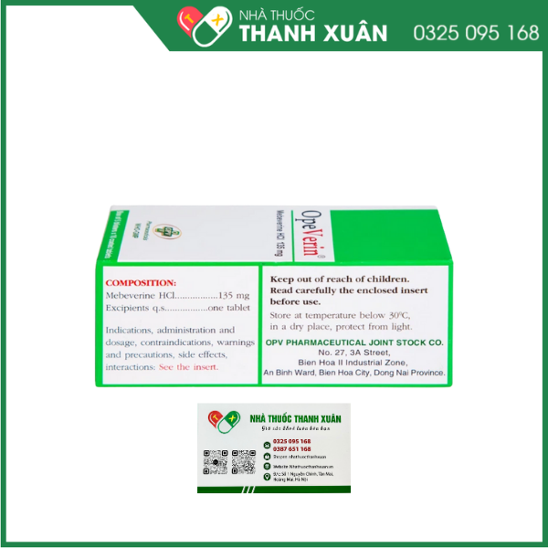OpeVerin 135mg trị hội chứng ruột kích thích