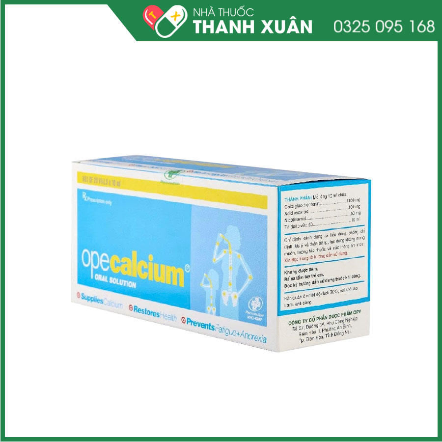 Opecalcium giúp điều trị và dự phòng thiếu vitamin và calci