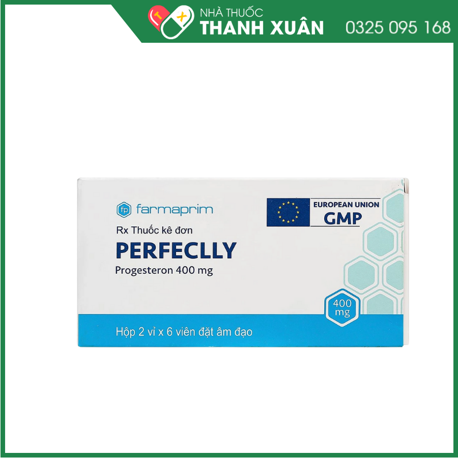 Viên đặt âm đạo Perfeclly 400mg điều trị hội chứng tiền kinh nguyệt