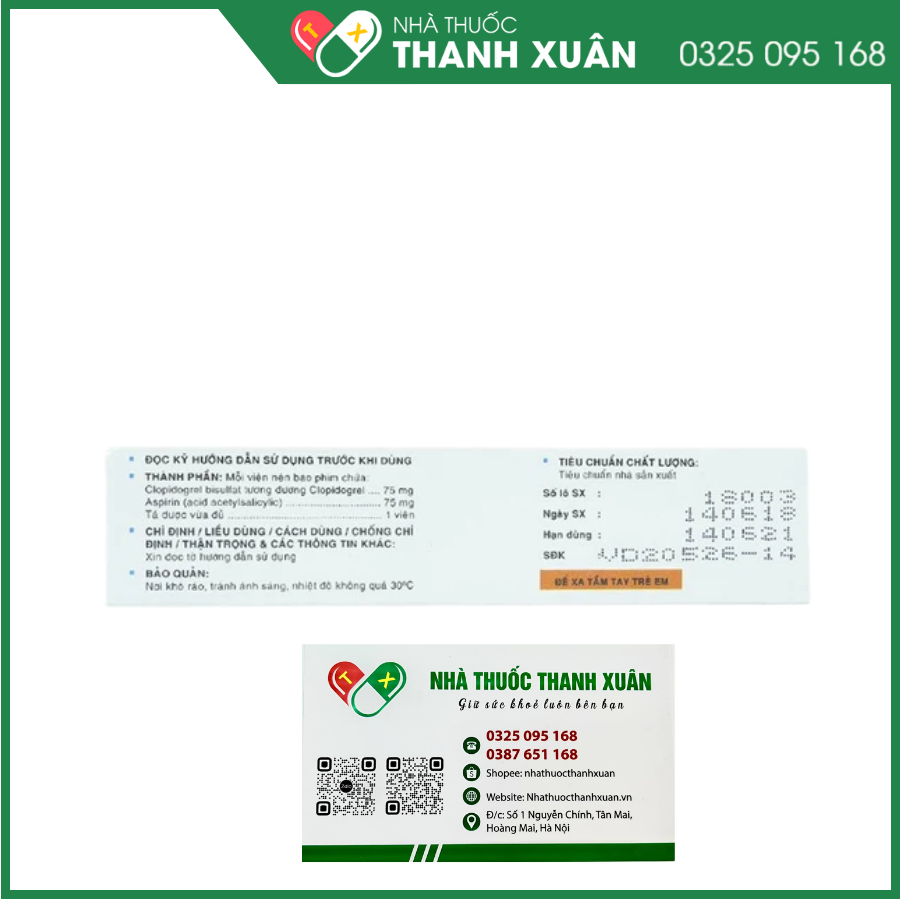 Pfertzel dự phòng nghẽn mạch huyết khối, nhồi máu cơ tim, đột quỵ