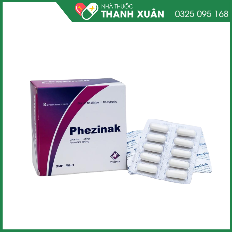 Phezinak điều trị giảm trí nhớ do đột quỵ, chóng mặt, sa sút trí tuệ