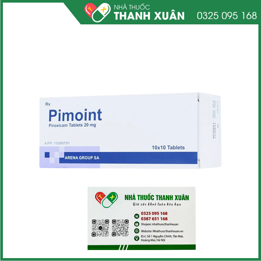 Pimoint chống viêm, giảm đau trong viêm khớp, thoái hóa khớp, gút cấp
