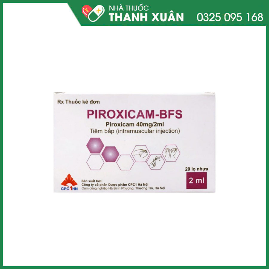 Piroxicam‑BFS thuốc chống viêm dùng trong trường hợp viêm khớp, sau chấn thương, chứng thống kinh, bệnh gout