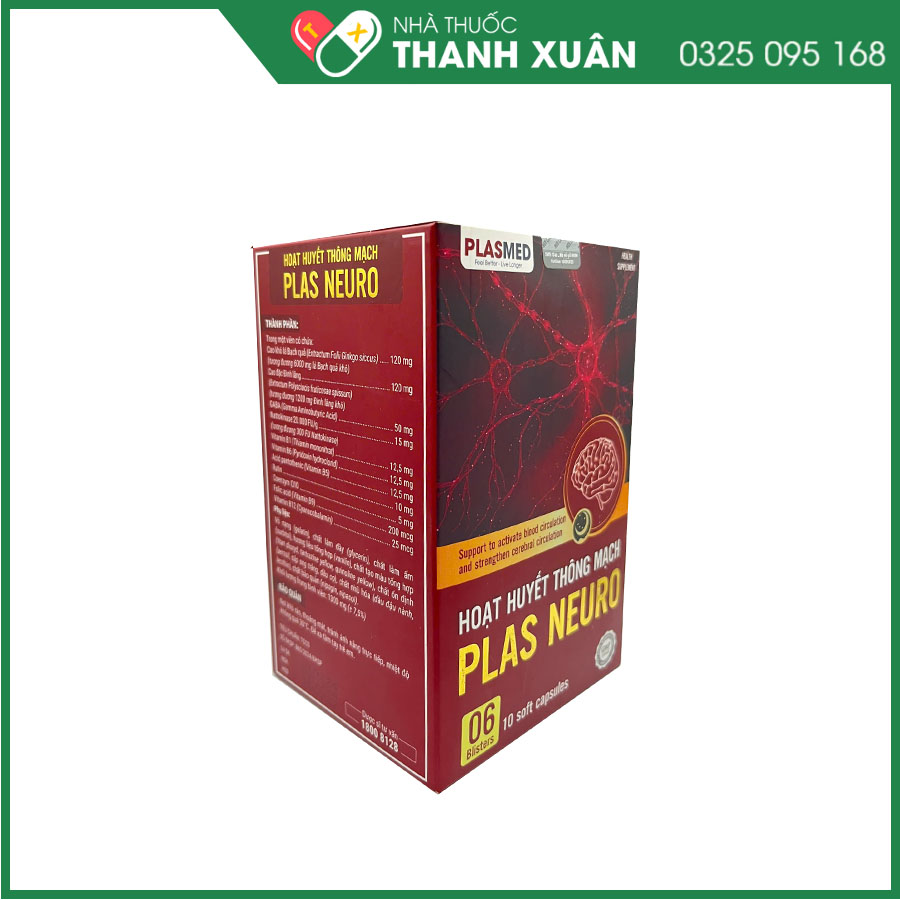 Hoạt huyết thông mạch Plas Neuro tăng cường tuần hoàn máu não