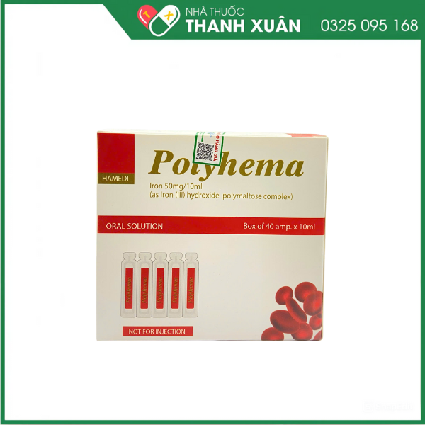 Dung dịch uống Polyhema 10ml bổ sung sắt