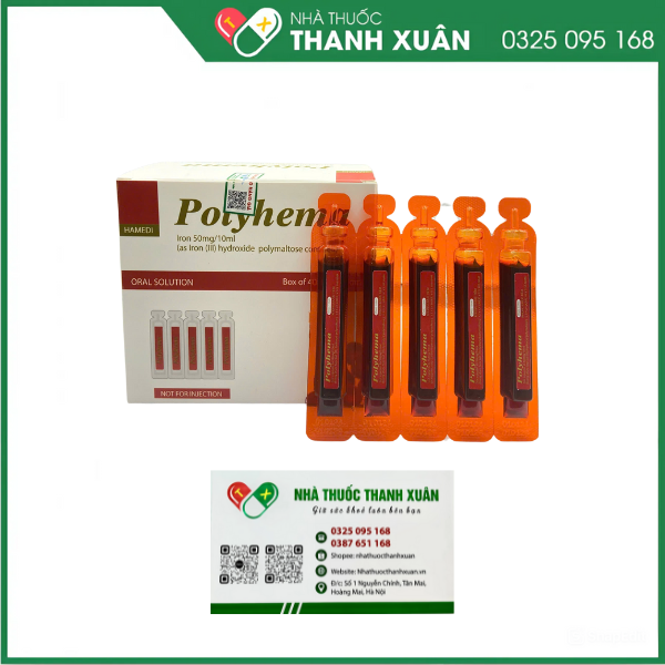 Dung dịch uống Polyhema 10ml bổ sung sắt
