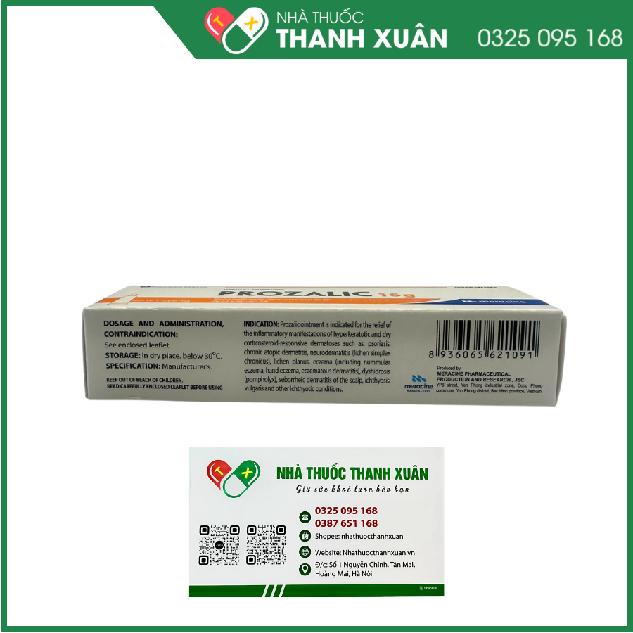 Prozalic điều trị viêm da dị ứng mạn tính, lichen phẳng, chàm, vảy cá, tổ đỉa