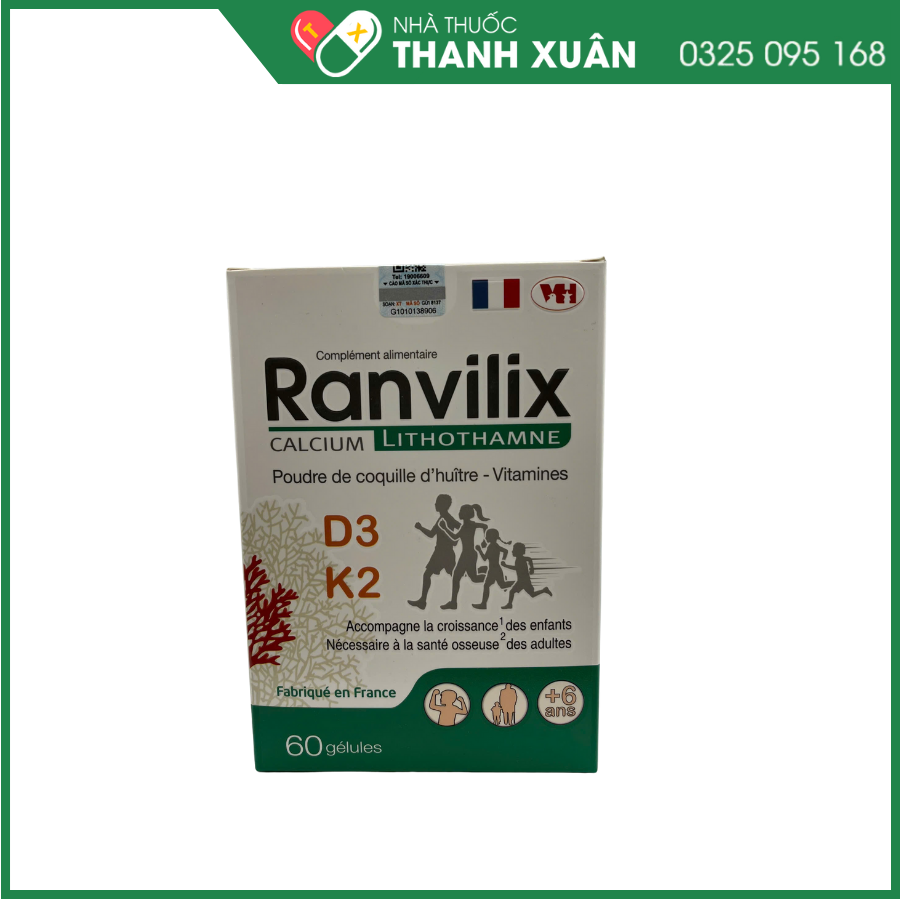 Ranvilix - Chống loãng xương, tăng trưởng chiều cao